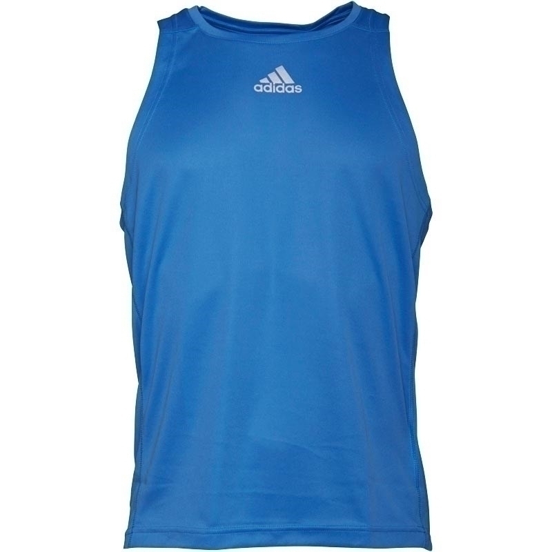 Camiseta Regata Nadador Adidas Sequencials Running Azul AX7518