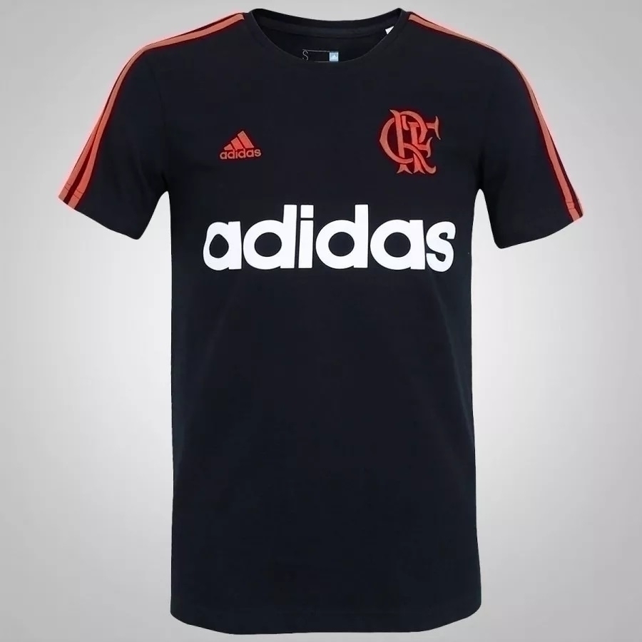 Camisa Flamengo Adidas Retro Algodão Preta 2016 AA2186