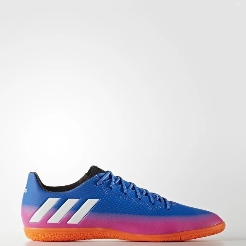 Chuteira Adidas Messi 16.4 Futsal Azul e Rosa BA9027