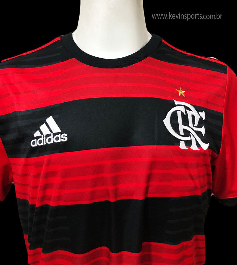 Camisa Flamengo Adidas I 2018 Rubro-Negra CF9015