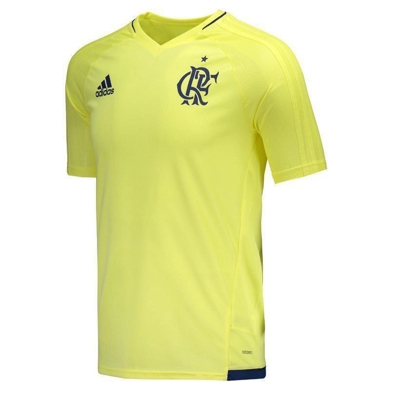 Camisa Adidas Flamengo Treino 2017 Amarela Juvenil AZ5420