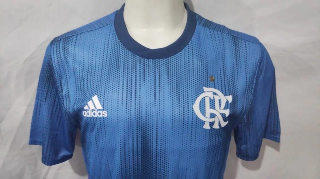 Camisa Flamengo Adidas Jogador Authentic Azul 2018 2019 DP7572
