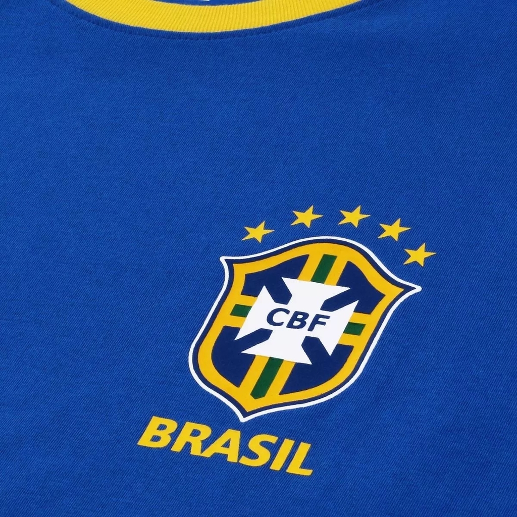 Camiseta Nike Brasil 2018 Crest Masculina 888320-403