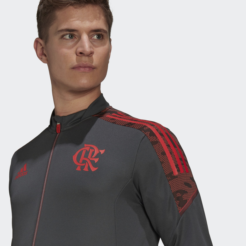 Conjunto Agasalho Calça + Casaco Flamengo Adidas 2021 GK7368