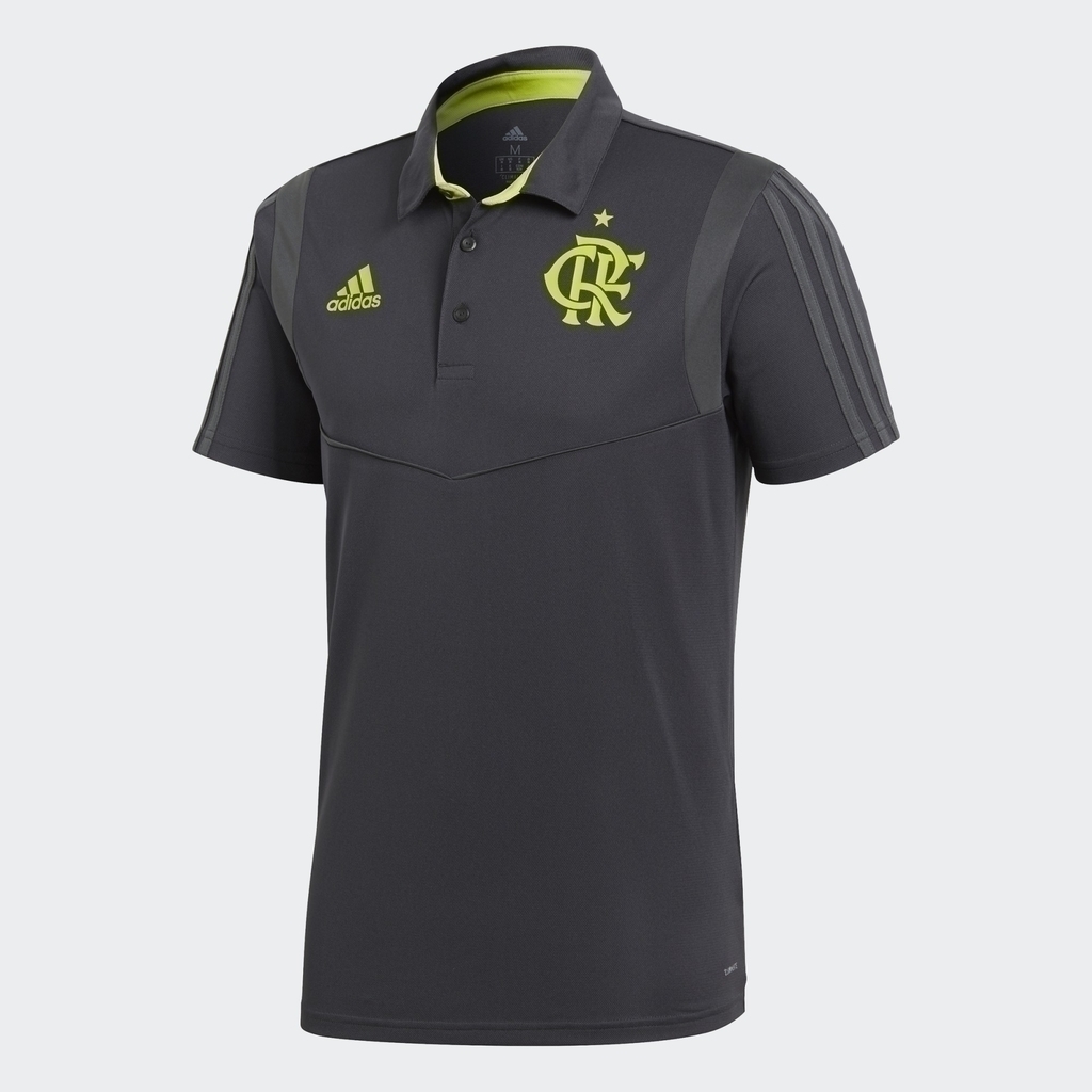 Camisa Polo CR Flamengo Adidas - Cinza DP2341