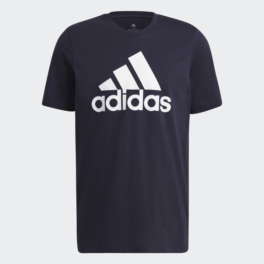 camiseta adidas logo azul