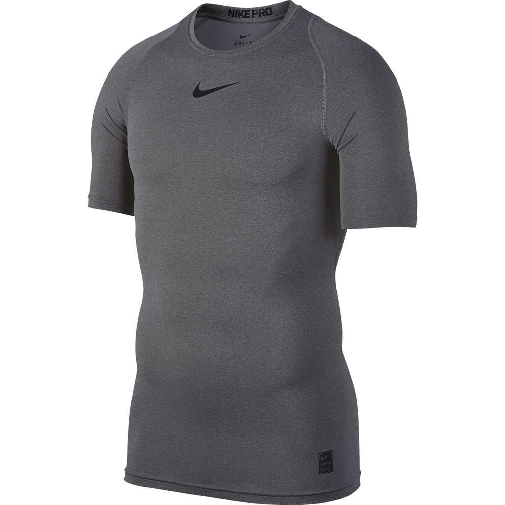 Camiseta Compressão Nike Pro Masculina - Cinza e Preto - 838091-091