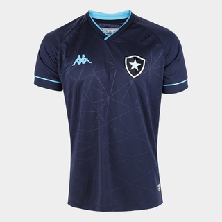 Camisa Infantil de Goleiro Botafogo IV 21/22 s/n° Torcedor Kappa Masculina - Azul EKBO21231