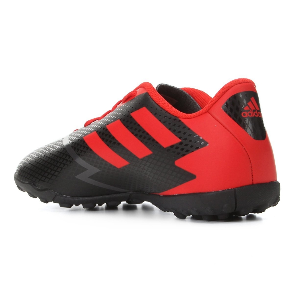 Chuteira Society Adidas Artilheira IV TF - Preto e Vermelho FV0867