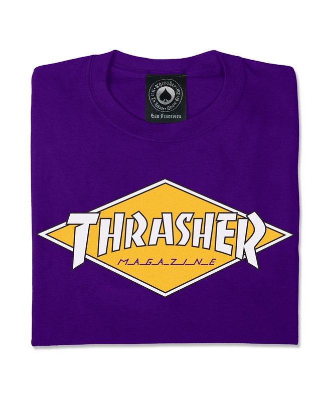 Camiseta Thrasher Magazine Diamond Logo Roxa