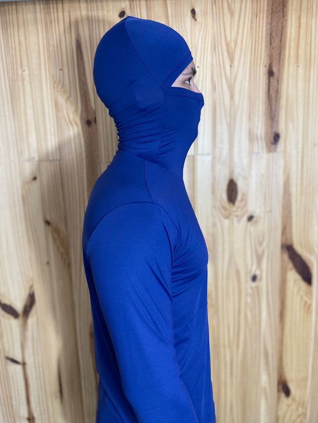 Blusa Solar Masculina com Capuz Azul Marinho - comprar online