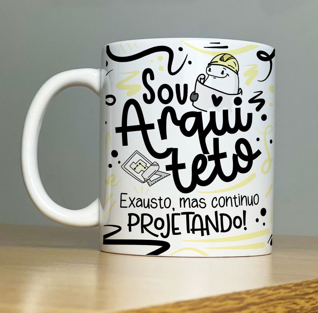 Caneca Meme Divertido Flork - Meu Amor Por Você É Do Tamanho