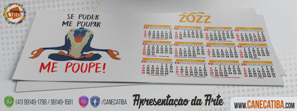 ARTES PARA CANECAS CALENDÁRIO 2023