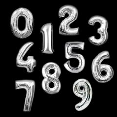 Globos metalizados modelo números