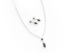 Conjunto Strass Piedras Baguette y Oval Negro - comprar online