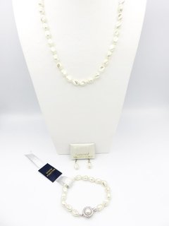 Perla de Mallorca Barrocas blanca 3 piezas - tienda online