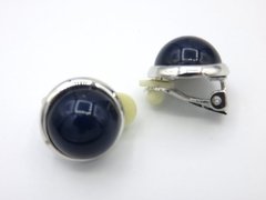 Aros clip Perla de Mallorca Azul