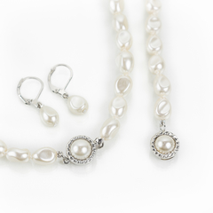 Perla de Mallorca Barroca Blanca 3 piezas - Mallorca Joyas - Joyería en Córdoba 