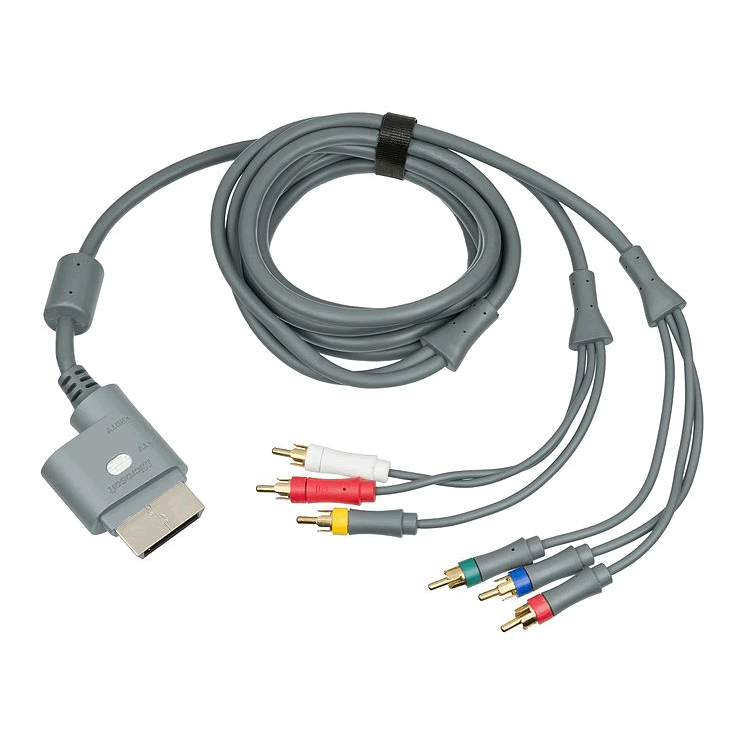 Câble AV Composant + RCA Xbox 360 – Microsoft D'origine – Occasion – Bon état