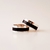 Set alianzas de boda 8 mm en plata 925 y madera de ébano - SETCAMBIO - comprar online