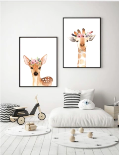 SET GIRAFFE & DEER FLOWERS