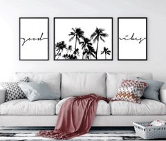 SET PALM TREES B&W