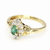 Anillo Oro Amarillo 18 Kts Esmeralda y diamantes ANDE141 en internet