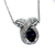 Dije y Cadena ORO 18 Kts y Diamantes y Zafiro Azul Natural DCDZ161 - comprar online