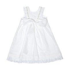 Vestido Cortejo Cuello Smock / Lino Blanco - buy online