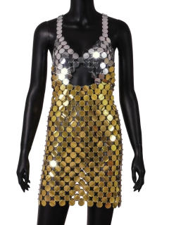 Vestido Dots Gold - comprar online