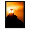 Poster Silhueta do Cristo Redentor - Por do Sol