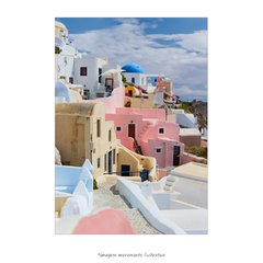 Poster Santorini - Ilha no Mar Egeu - QueroPosters.com