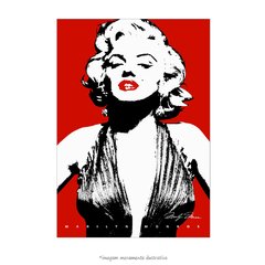 Poster Marilyn Monroe com fundo Vermelho - QueroPosters.com