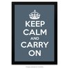 Poster Keep Calm and Carry On - Charcoal