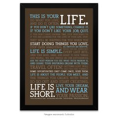 Poster Manifesto - This is your Life - vs Marrom - comprar online