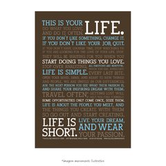 Poster Manifesto - This is your Life - vs Marrom - loja online