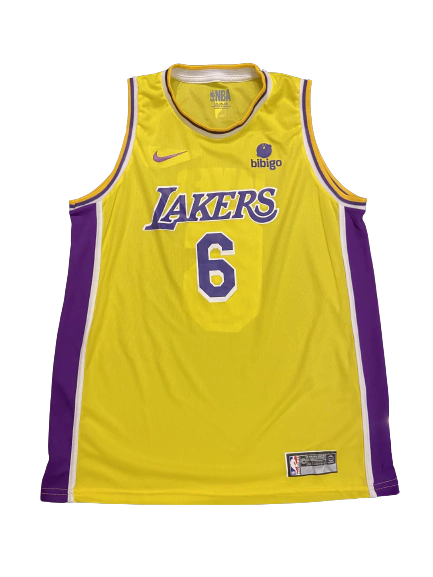 Oblea Superior Surrey Camiseta Lakers James (6) Amarilla Franja Violeta