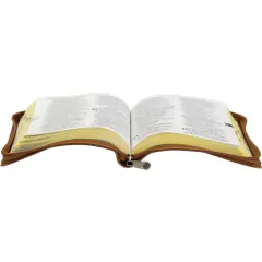 RA065LGeZ: BIBLIA LETRA GRANDE CARAMELO COM ZIPER - LPC - Loja Virtual