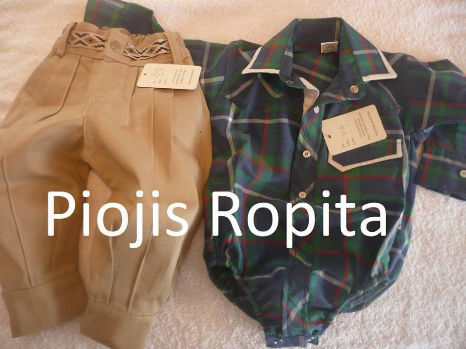 Set conjunto body camisa escosesa manga larga y bombacha de campo