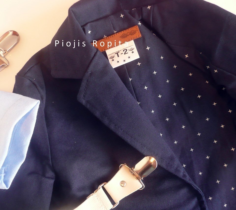 Traje para bautismo fiesta saco blazer pantalon de vestir gabardina semi  elastizado