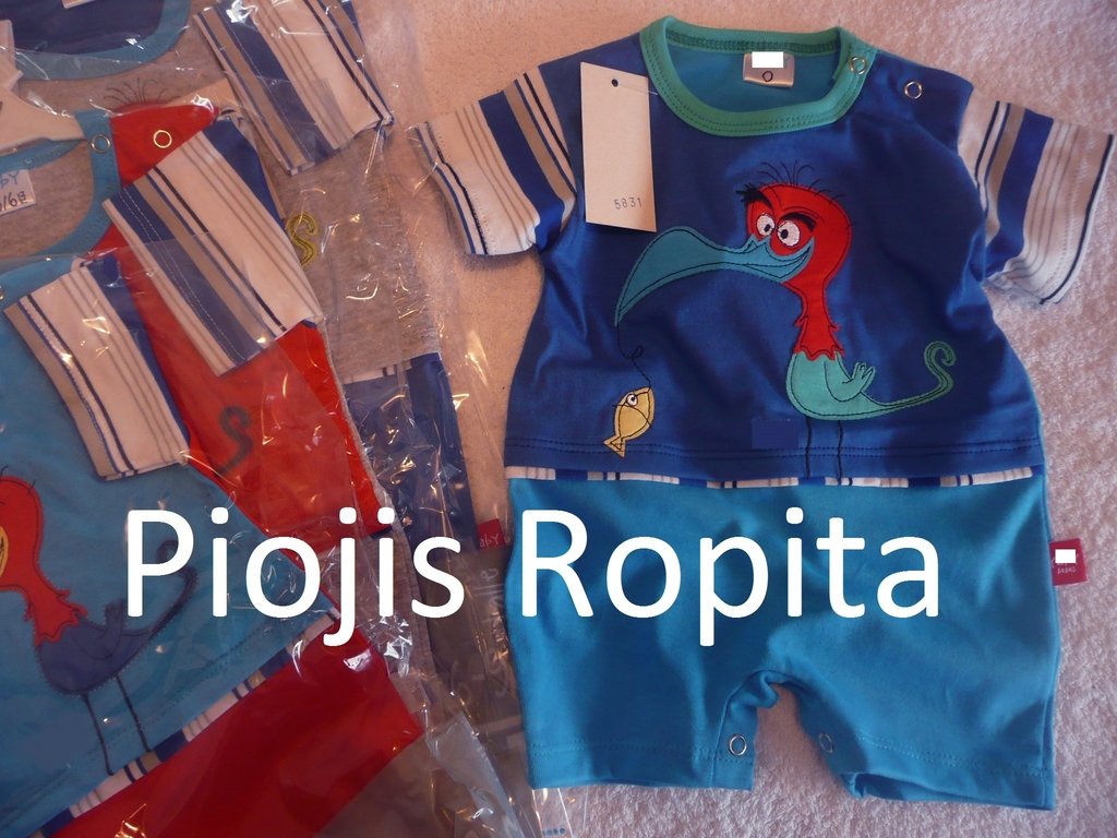 Body Enterito Bebe Con Pelicano Bordado Tipo Conjunto