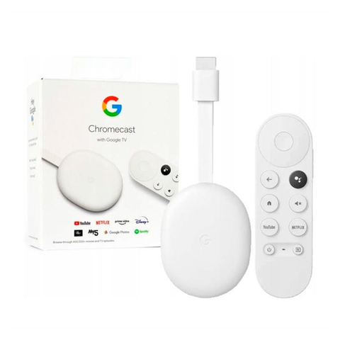 Chromecast 4ta Generación Google con Control de Voz 8GB 4K
