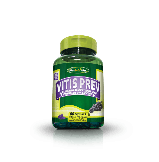 Vitis Prev (Óleo de Semente de Uva) - 60 Cáps - 1000 mg (New Labs Vita)
