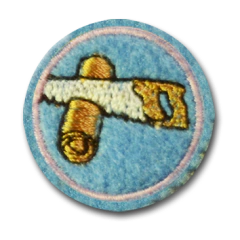 INSIGNIA ESPECIALIDAD GUIAS EN CARAVANA "TRABAJO EN MADERA"