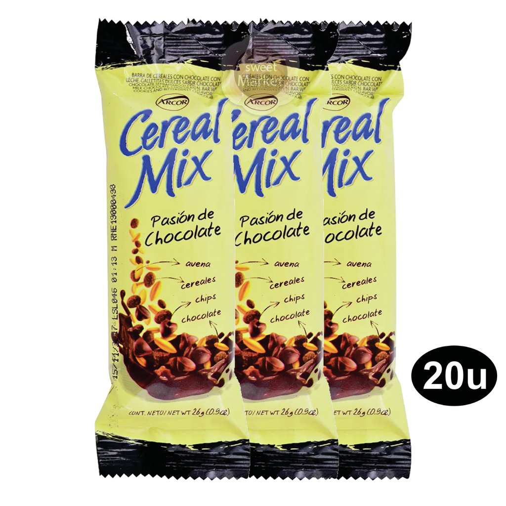 Barritas De Cereal Cereal Mix X20 Pasión de Chocolate
