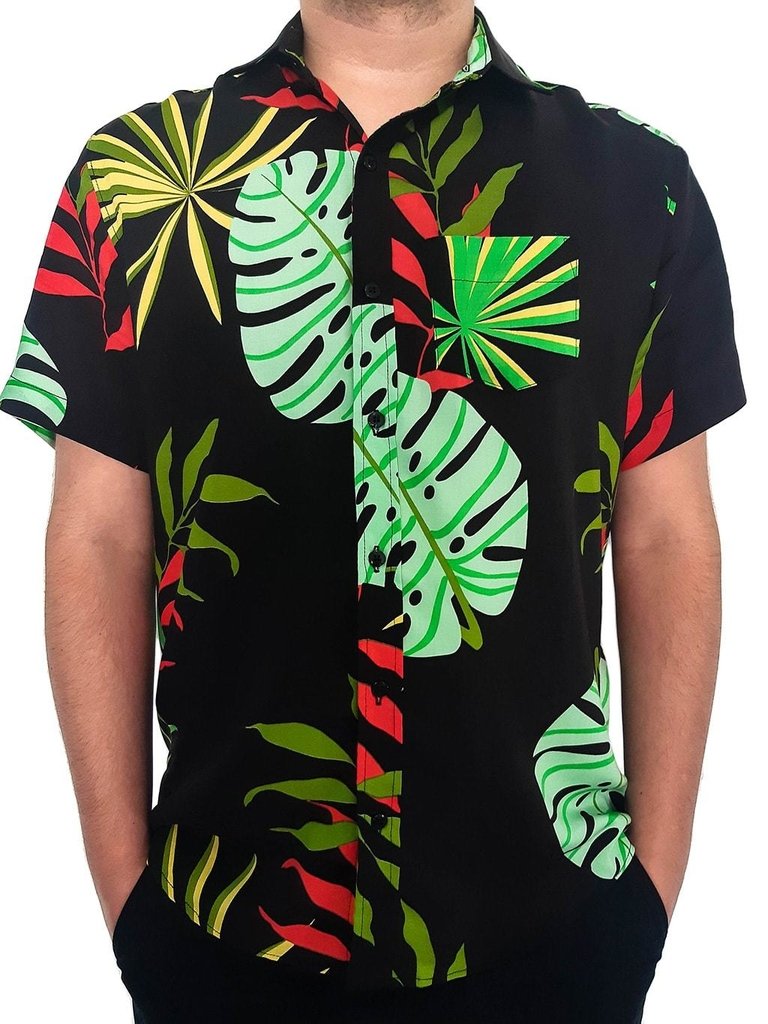 camisas estampadas floridas masculinas