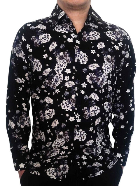 camisa florida masculina social