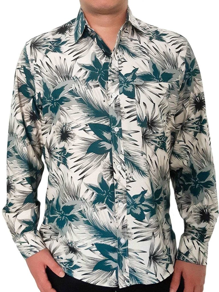 Camisa Floral Masculina Manga Longa - PhiPhi Camisaria