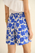 Short Caipe Flores Azules - tienda online