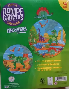 Rompecabezas Dinosaurios circular de madera - comprar online